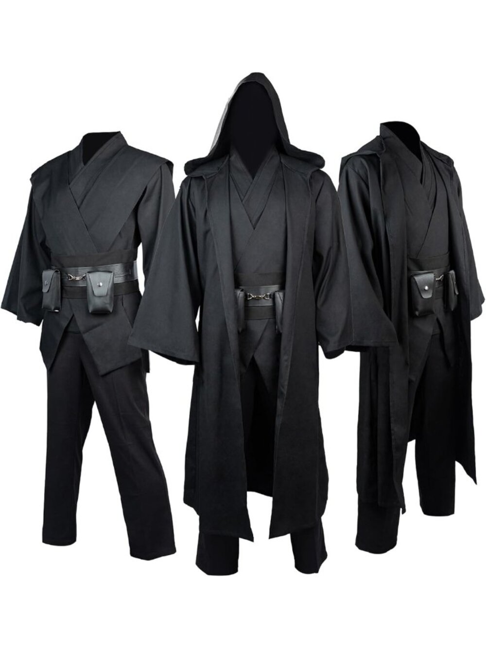 Men's Hooded Costume Robe | Adult Tunic Cloak for Halloween Cosplay & Parties